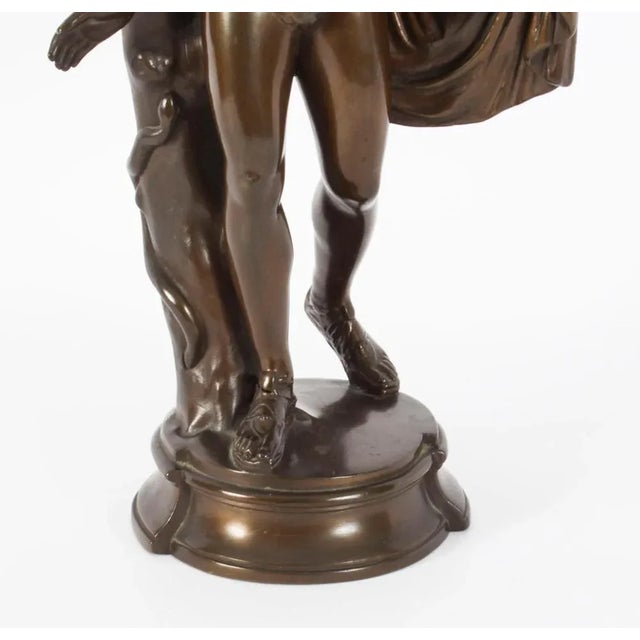 Victorian Artist, Antique Sculpture of Greek God Apollo, 19th Century, Bronze For Sale - Image 4 of 14
