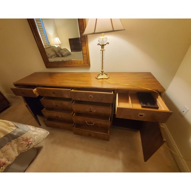 Drexel Heritage Accolade II Campaign Bedroom Suite, 1987 – Complete Matching Collection For Sale - Image 14 of 17