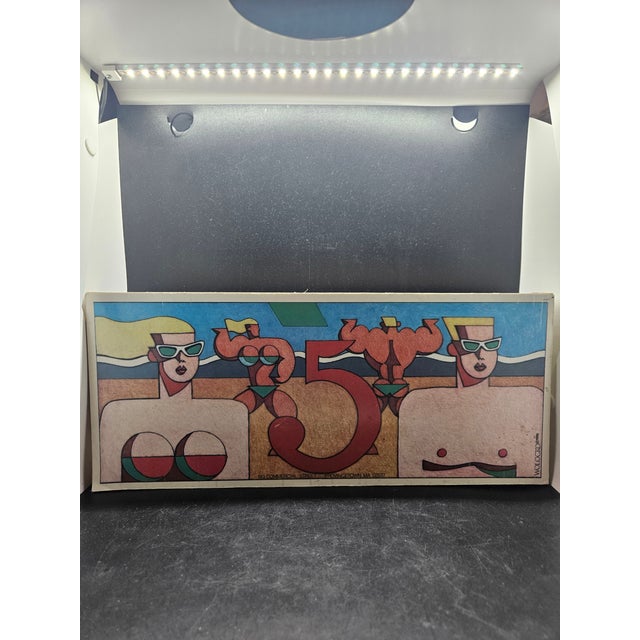 Mid-Century Modern Vintage 1985 Provincetown Pop Art" / "Retro Cape Cod Beach Print" by Artist Wolocko For Sale - Image 3 of 9
