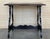 19th century Spanish trestle table in walnut. This piece has a great scale, lovely carved lyre legs and beautiful ebonized...