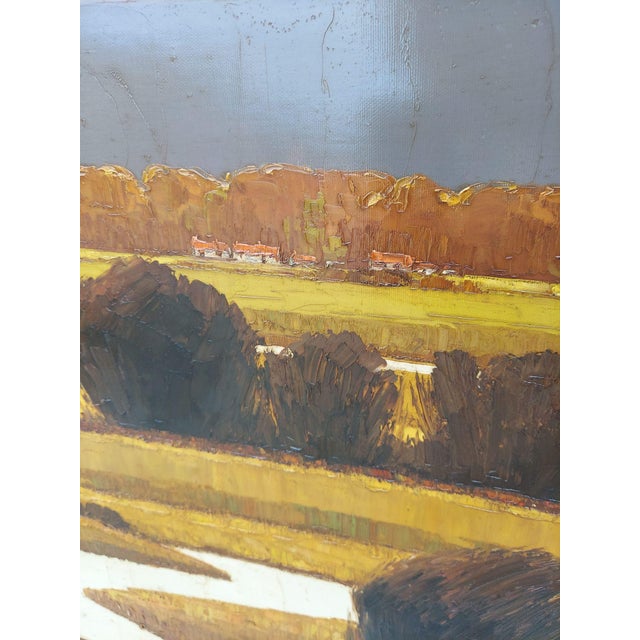 Tony King Large Oil Painting Signed Landscape Road Southwest Western Country Moody Warm For Sale - Image 9 of 12