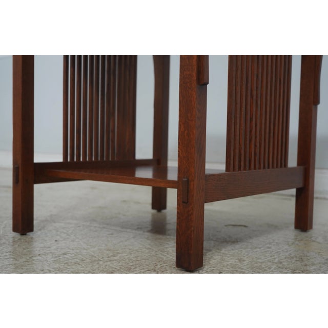 Stickley Mission Oak Square Living Room Lamp Table For Sale - Image 10 of 14