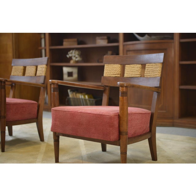 Brutalist Brutalist Armchairs attributed to Audoux Minet, 1950s, Set of 2 For Sale - Image 3 of 14