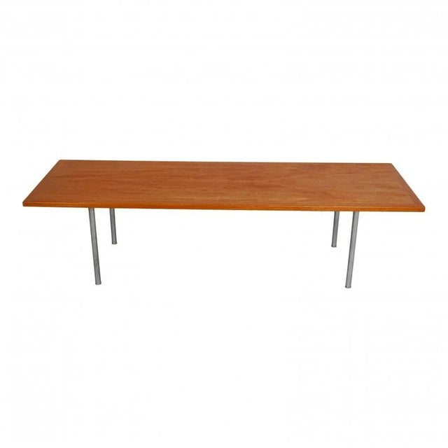 Hans j wegner teak wood coffee table manufactured by andreas tuck in the 60s. The table is in good condition with a...