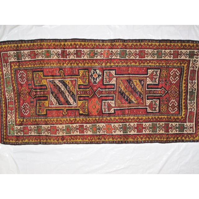 This master piece is a wool on wool pile genuine hand woven antique North west Persian tribal rug in mint condition. Made...