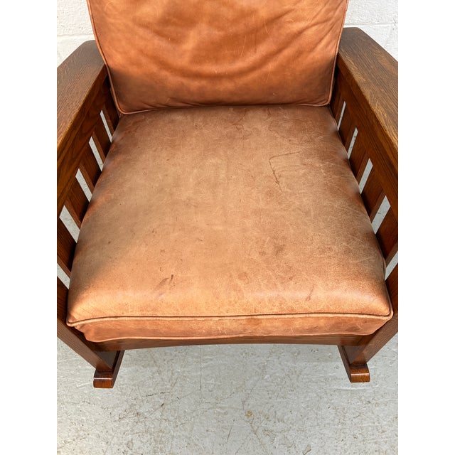 Vintage Mission Oak Rocking Chair by Southern Furniture Company For Sale - Image 9 of 12
