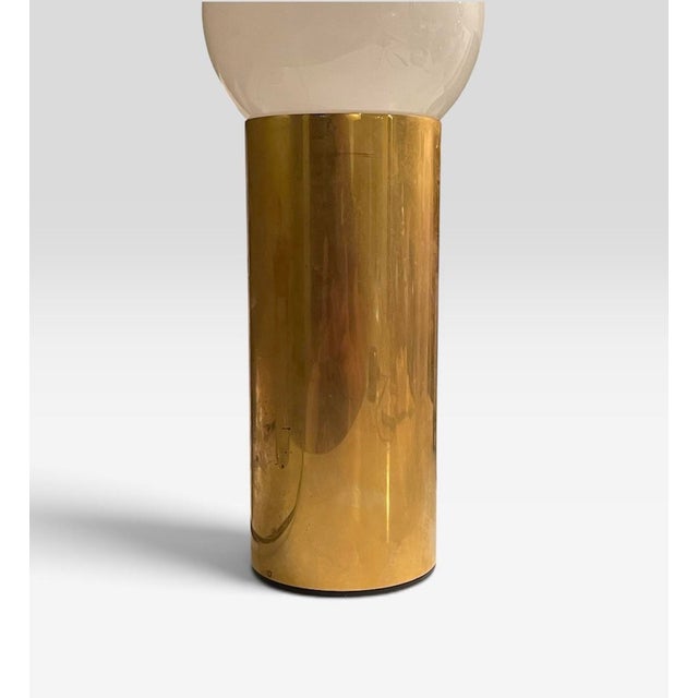 Mid-Century Modern 1950s Mid-Century Modern Brass Cylinder Lamp For Sale - Image 3 of 5
