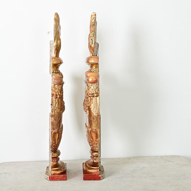 Italian Pair of 19th Century Giltwood Appliqués For Sale - Image 11 of 12