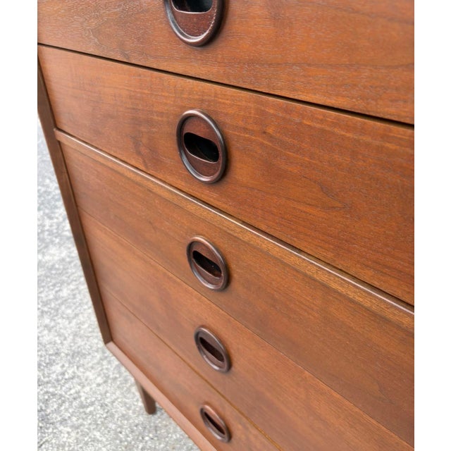 Fully-Refinished Mid Century Jack Cartwright Founders Decorum Tallboy For Sale - Image 11 of 11