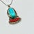 1970s Vintage Southwestern Navajo Boho Chich Turquoise, Coral & Sterling Pendant Necklace For Sale - Image 10 of 13