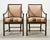 McGuire Set of Four McGuire Rattan Target Upholstered Dining Armchairs For Sale - Image 4 of 18