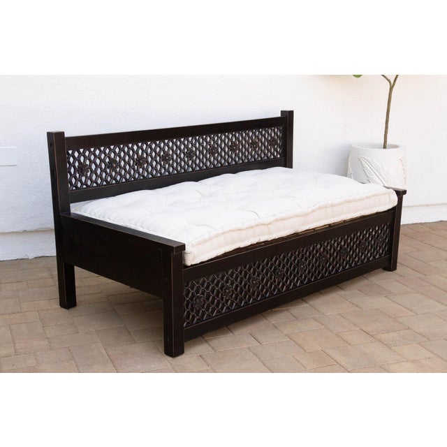 Floral Carved Jali Sofa For Sale - Image 10 of 12