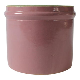 Vintage Mauve Stoneware Crock For Sale