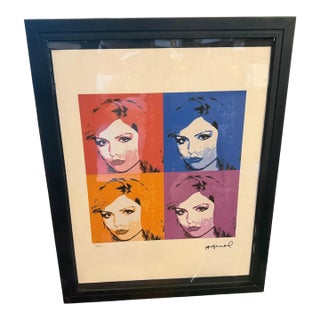 21st Century Andy Warhol Pop Art Framed Debbie Harry 22/200 Lithography For Sale