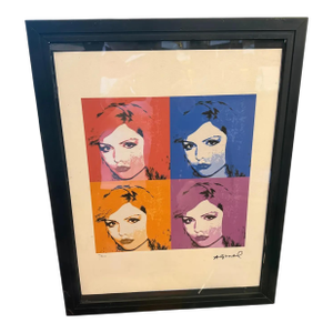 21st Century Andy Warhol Pop Art Framed Debbie Harry 22/200 Lithography