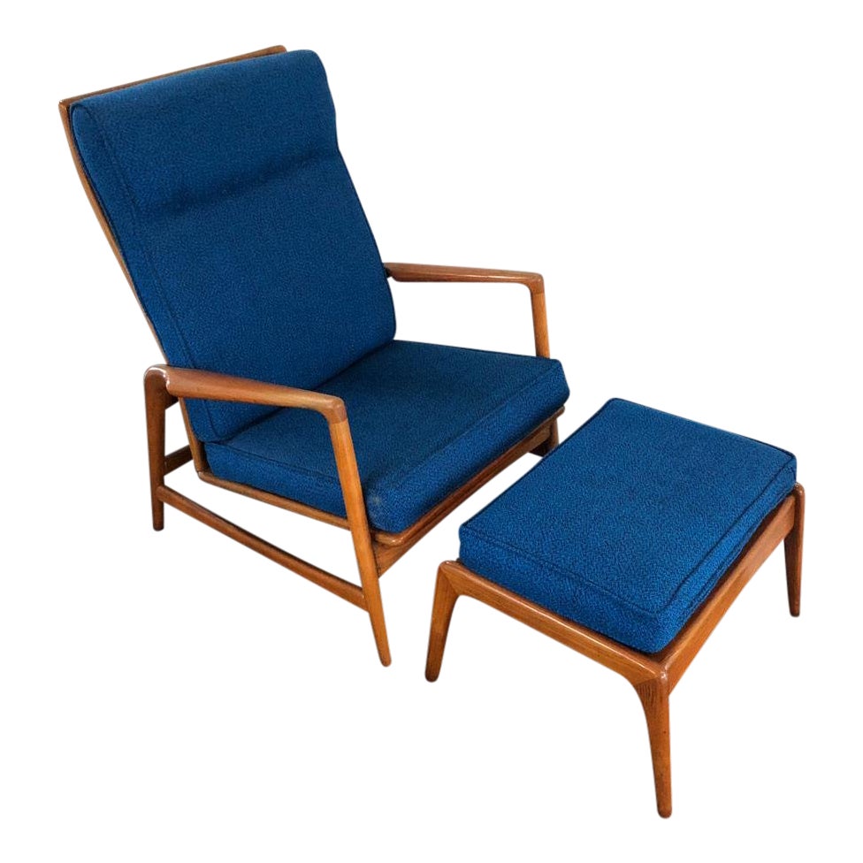 Mid Century Modern Shield Chair Company Of California Lounge Chair And Ottoman Chairish