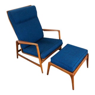 Mid Century Modern Shield Chair Company of California Lounge Chair and Ottoman For Sale