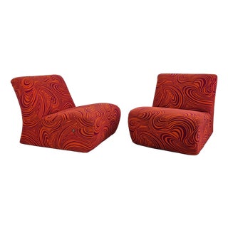 Mid-Century Slipper Chairs, Germany, 1970s, Set of 2 For Sale