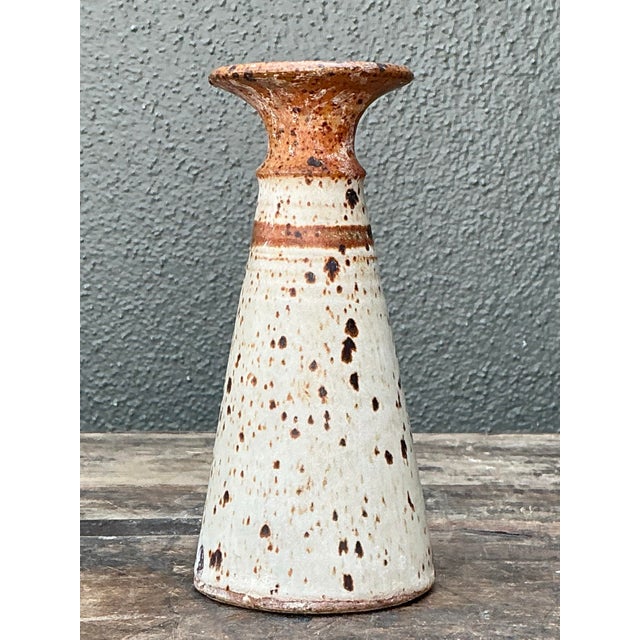 Vintage Original Studio Pottery Stripe Vase For Sale - Image 10 of 12