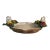 Monumental Italian Majolica Swan Centerpiece Bowl by Abigails Italy, Hand-Painted Fruit & Faux Bois, 24 For Sale