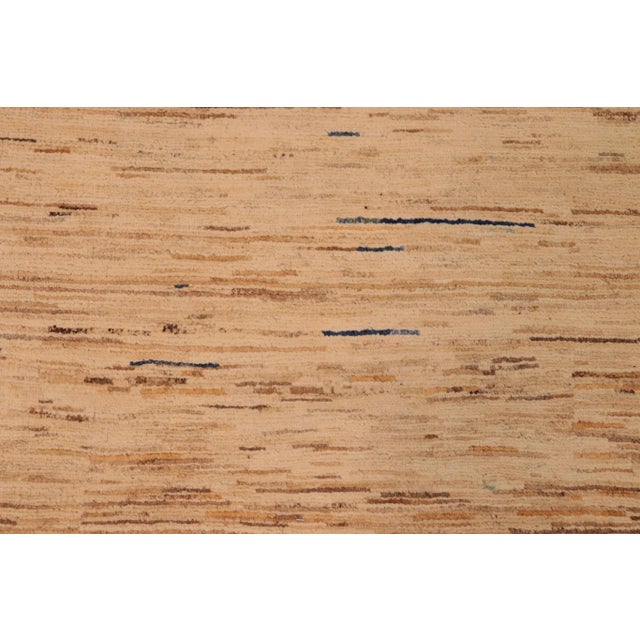1990s 1990's Boho Chic Gabbeh Tan/Brown Wool Rug - 7'9" X 9'6" For Sale In New York - Image 6 of 9