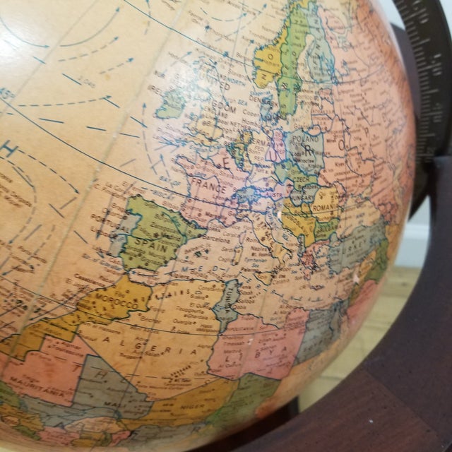 1970s 1970's Replogle Heirloom 16″ Illuminated Floor Globe For Sale - Image 5 of 12