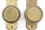 Vintage Art Deco door knob set made of brass. Priced as two door knobs, two back plates, and a spindle. Good condition...
