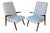 Mid-Century Modern Chairs in White Bouclé Fabric and Wood, 1950s, Set of 2 For Sale