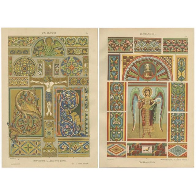 H. Dolmetsch, Manuscript and Mural Designs, 1887, Paper, Set of 2 For Sale - Image 11 of 11