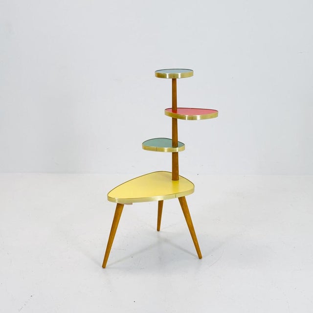 Large Mid-Century Minimalist Plant Stand, Germany, 1950s For Sale - Image 9 of 11