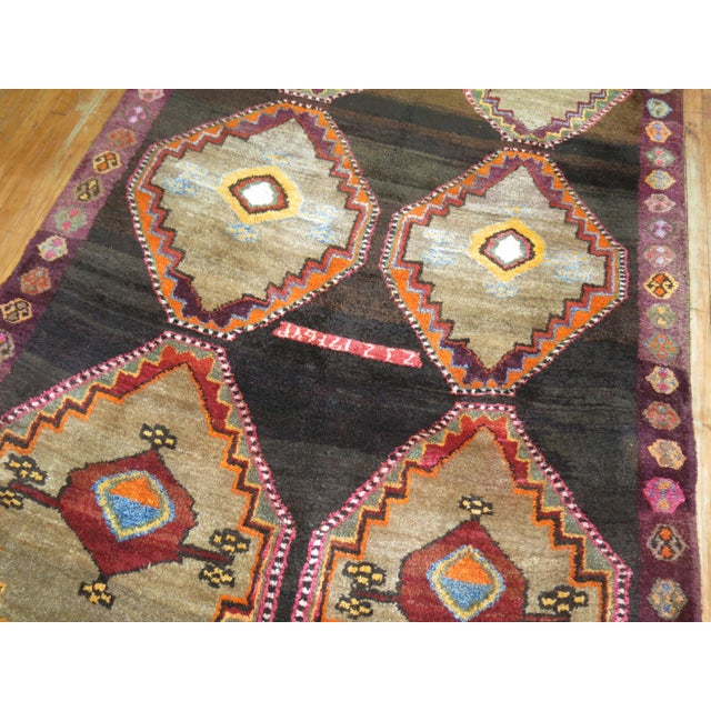 Vintage Zabihi Collection Turkish Kars Anatolian Gallery Rug - 5'10" x 12'6" For Sale - Image 4 of 8