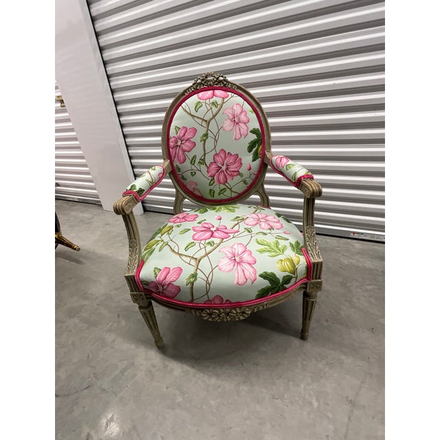 Pair of Antique Louis XVI Large Arm Chairs Fouteuils For Sale - Image 9 of 12