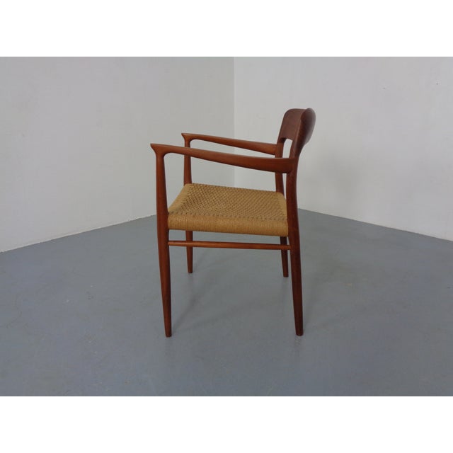 Model 56 Armchair in Teak & Papercord by Niels Otto Møller for J.L. Møllers, Denmark, 1950s For Sale - Image 4 of 18