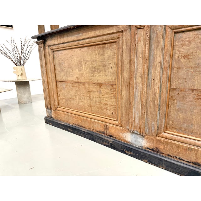 Brown Large Antique Pine Trading Counter, 1890s For Sale - Image 8 of 18