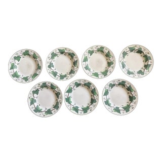1940s Napoleon Ivy Wedgwood Soup Bowls - Set of 7 For Sale