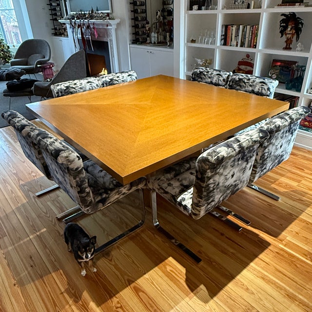 Wood Square Custom Dining Table For Sale - Image 7 of 15