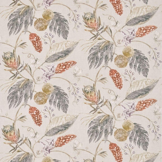 Harlequin Amborella Fabric in Willow/Russet - a Sample For Sale