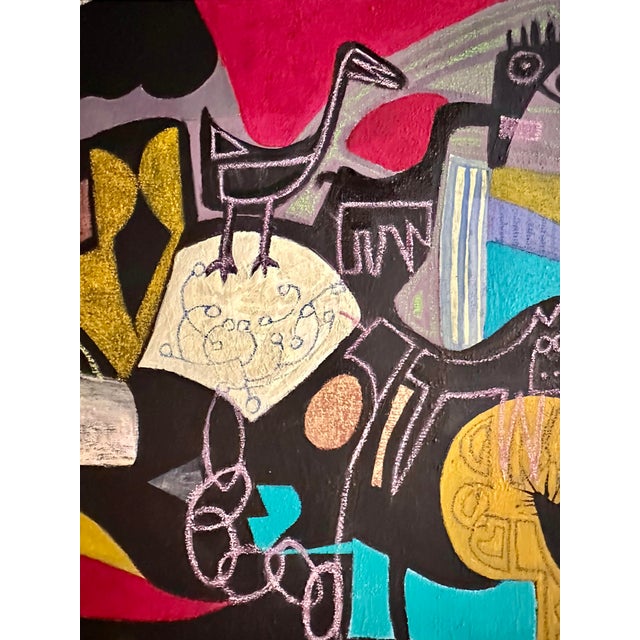 Alinol, Composition, 2019, Gouache, Framed For Sale - Image 3 of 6