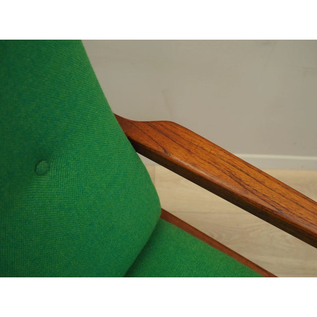 Danish Teak Green Armchair, 1970s For Sale - Image 14 of 18