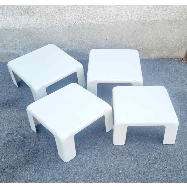 Plastic Quattro Gatti Coffee Tables by Mario Bellini for C&B Italia, 1967, Set of 4 For Sale - Image 7 of 12