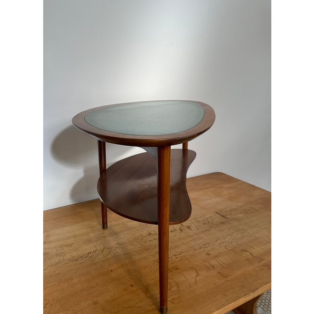 1950s Attributed to Anton Kildeberg Organic Kidney Shaped Mahogany Coffee Table For Sale - Image 10 of 18