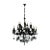 Austrian 14-Light Chandelier in Burnished Bronze with Swarovski Pendants, Late 1800s For Sale