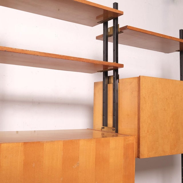 Brown Vintage Freestanding Bookcase, Italy, 1960s For Sale - Image 8 of 18