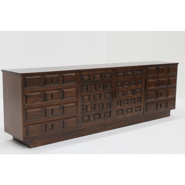 Vintage Spanish Brutalist Sideboard, 1970s For Sale - Image 4 of 10