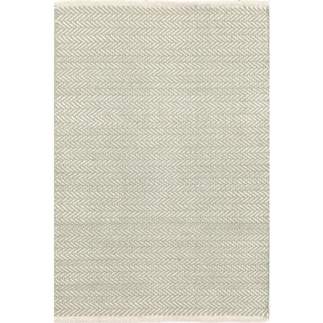 Dash & Albert by Annie Selke Herringbone Ocean Woven Cotton Rug, 2' x 3' For Sale In Boston - Image 6 of 6