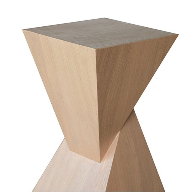 Contemporary Matthew Izzo Home Scout Natural Oak Occasional Table For Sale - Image 3 of 3