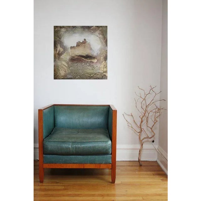 "Portal (#10 in Series) " Original Abstract Modern Neutral Art Metallic Landscape Painting For Sale In Los Angeles - Image 6 of 6