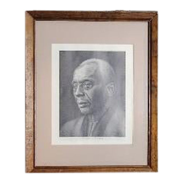 1985 Albert Mukasa Wilson Pencil Drawing "Reflections of the Past" For Sale