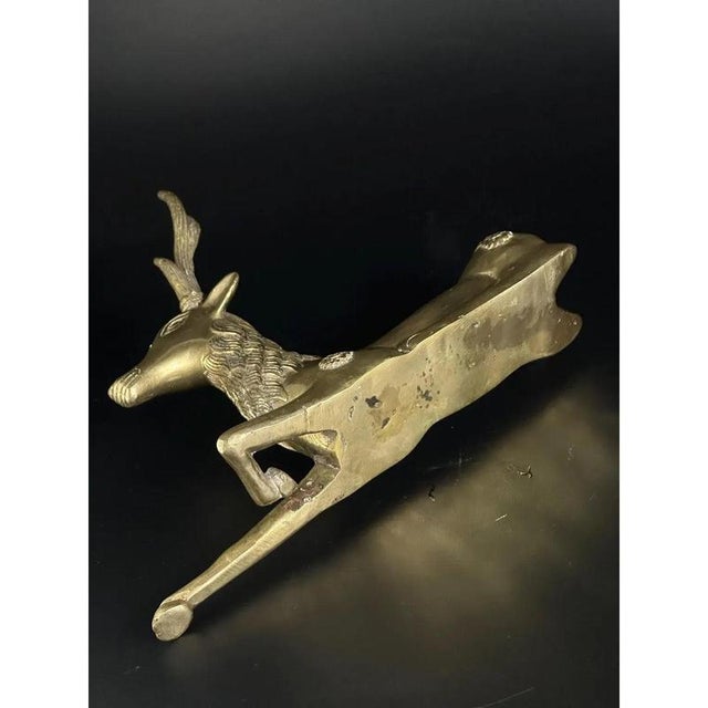 Hollywood Regency Brass Deer, Spain, 1960s For Sale - Image 4 of 9