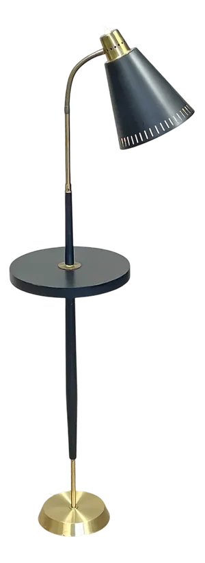 Art Deco Floor Lamp with Table, Sweden, 1940s